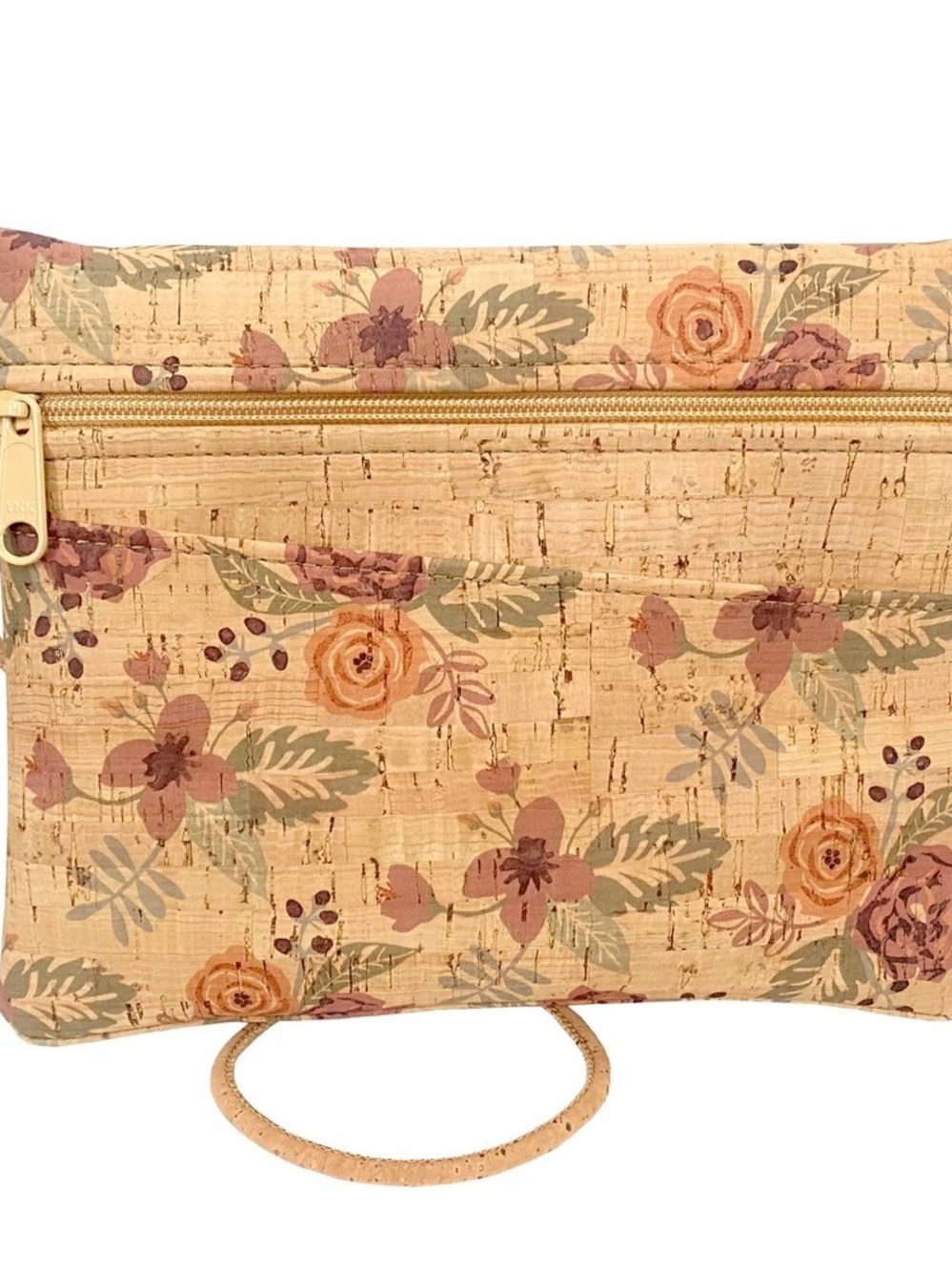 Natalie Therese Convertible Floral Cork Crossbody Bag